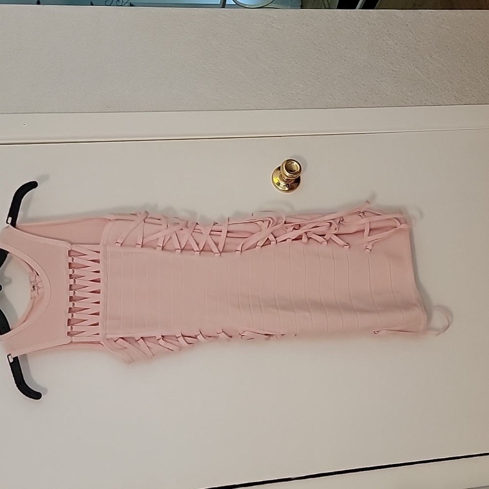 Pink bandage dress